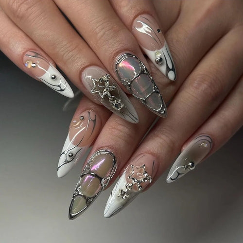  Chic Black Butterfly Nail Set cashymart