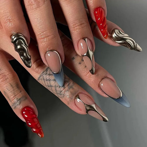  Chic Black Butterfly Nail Set cashymart