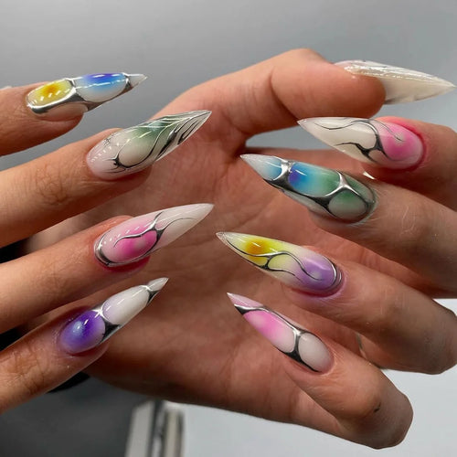  Chic Black Butterfly Nail Set cashymart