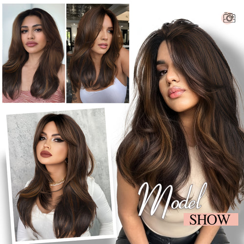  Chic Brown Yaki Wig with Bangs cashymart
