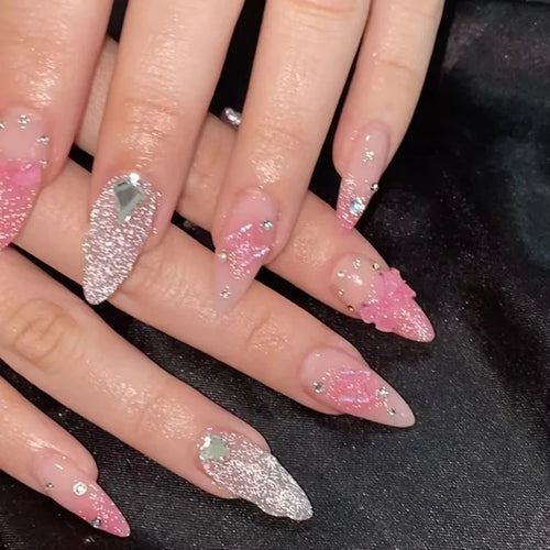  Chic Y2K Ballet Nails - 24 Press-On Set cashymart