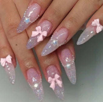  Chic Y2K Ballet Nails - 24 Press-On Set cashymart