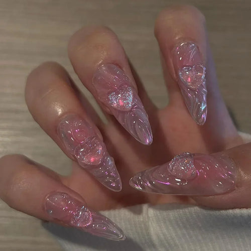  Chic Y2K Ballet Nails - 24 Press-On Set cashymart