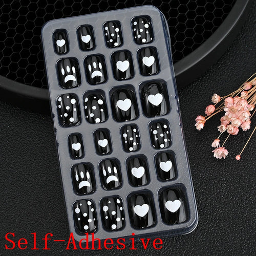 Children Press On Nails 24 Pcs Cute Acrylic Tips cashymart