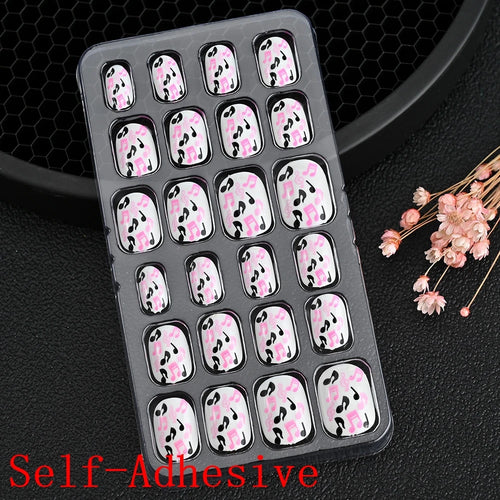  Children Press On Nails 24 Pcs Cute Acrylic Tips cashymart