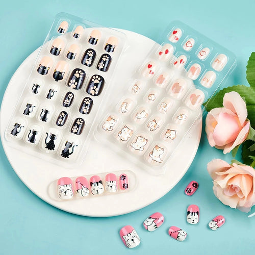  Children Press On Nails 24 Pcs Set cashymart