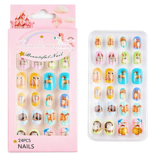  Children Press On Nails 24 Pcs Set cashymart