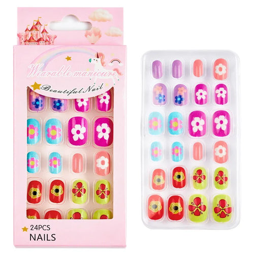  Children Press On Nails 24 Pcs Set cashymart