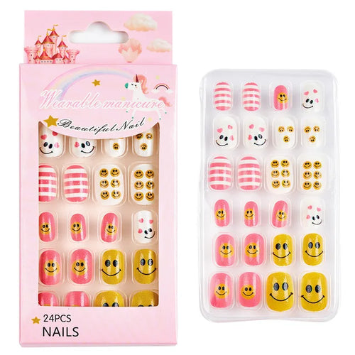  Children Press On Nails 24 Pcs Set cashymart