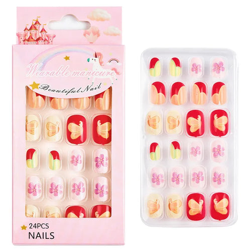  Children Press On Nails 24 Pcs Set cashymart