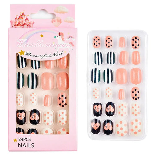  Children Press On Nails 24 Pcs Set cashymart