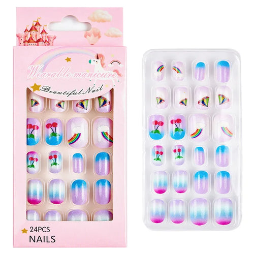  Children Press On Nails 24 Pcs Set cashymart