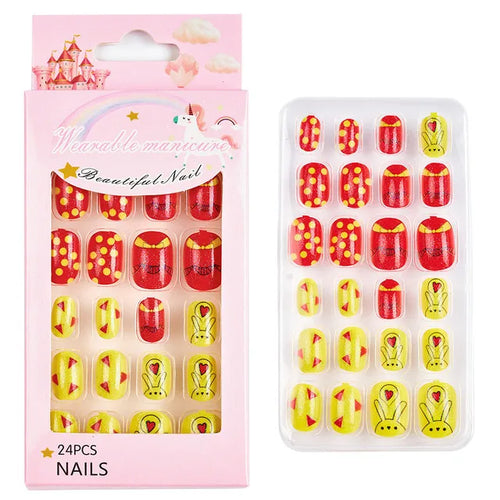  Children Press On Nails 24 Pcs Set cashymart