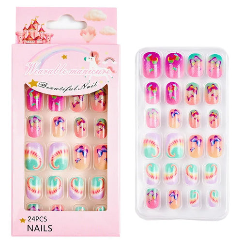  Children Press On Nails 24 Pcs Set cashymart