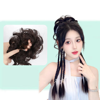  Chinese Flower Bud Synthetic Wig Hairpiece cashymart