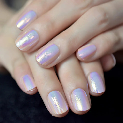  Chrome Press On Nails Full Cover Set cashymart