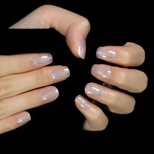  Chrome Press On Nails Full Cover Set cashymart