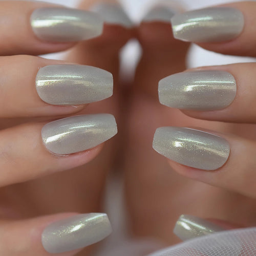  Chrome Press On Nails Full Cover Set cashymart