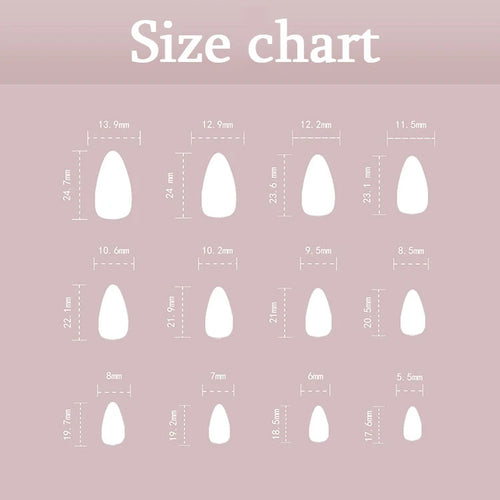  Classic Glossy Long Pointed Fake Nails Set cashymart