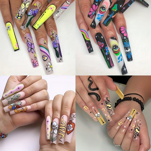 Coffin Press-On Nails cashymart