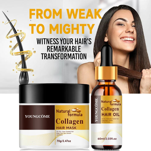  Collagen Keratin Hair Mask & Oil Control Moisturizer cashymart