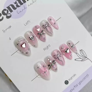  Colorful 3D Flower & Butterfly Press-On Nails cashymart