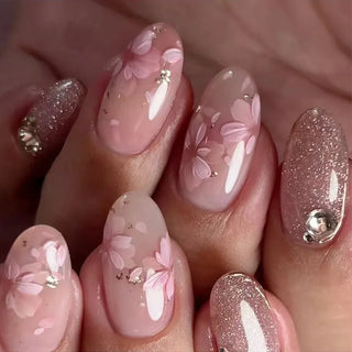  Colorful 3D Flower & Butterfly Press-On Nails cashymart