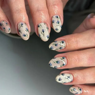  Colorful 3D Flower & Butterfly Press-On Nails cashymart