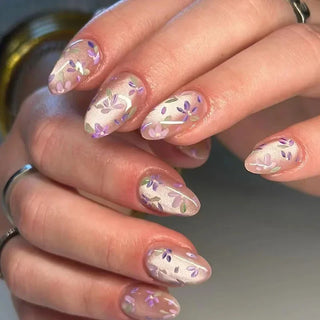  Colorful 3D Flower & Butterfly Press-On Nails cashymart