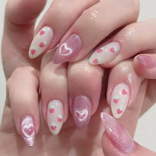  Colorful 3D Flower & Butterfly Press-On Nails cashymart