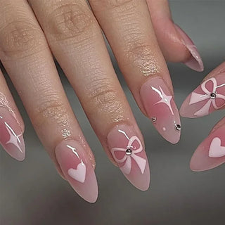  Colorful 3D Flower & Butterfly Press-On Nails cashymart