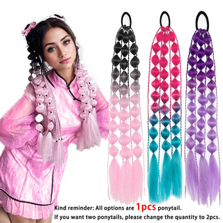  Colorful Bubble Braid Ponytail Extension cashymart