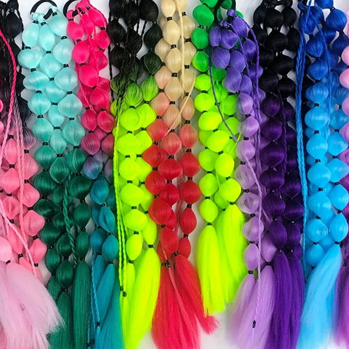  Colorful Bubble Braid Ponytail Extension cashymart