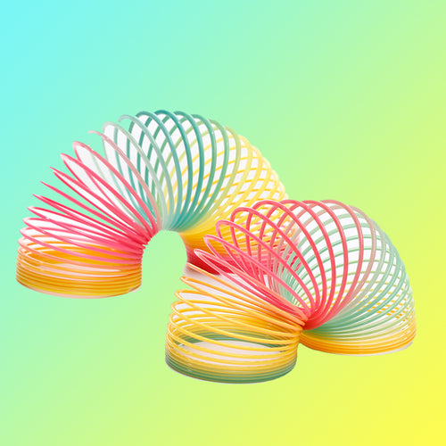 Colorful Folding Rainbow Spring Coil Toy cashymart