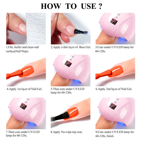  Colorful Gel Nail Polish Kit for Long Lasting Manicures cashymart