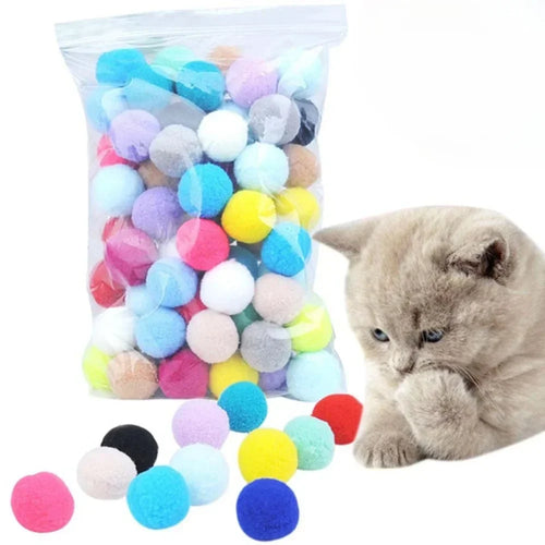  Colorful Plush Cat Balls cashymart