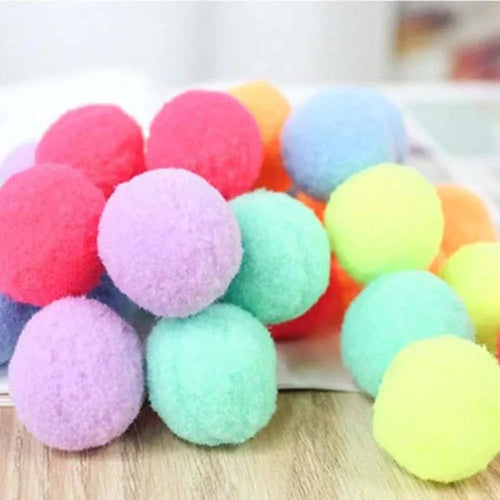  Colorful Plush Cat Balls cashymart