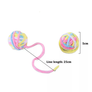  Colorful Yarn Cat Balls with Bells cashymart