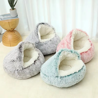  Cozy 2-in-1 Plush Cat Bed cashymart