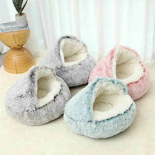  Cozy 2-in-1 Plush Cat Bed cashymart