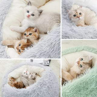  Cozy 2-in-1 Plush Cat Bed cashymart