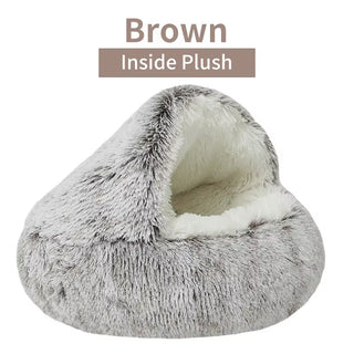  Cozy 2-in-1 Plush Cat Bed cashymart
