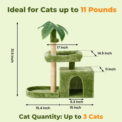  Cozy Leaf-Shaped Cat Tower cashymart