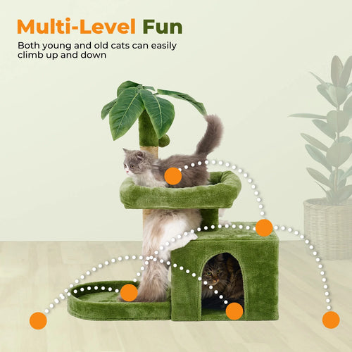  Cozy Leaf-Shaped Cat Tower cashymart