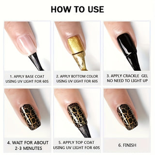  Crackle Gel Polish Set cashymart
