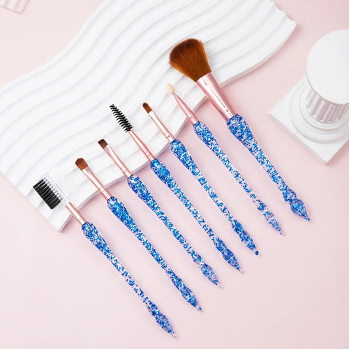  Creative Glitter Makeup Brush Set 7pcs cashymart