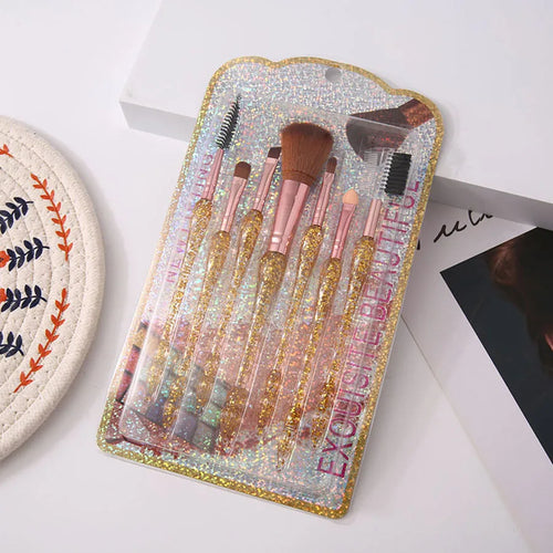  Creative Glitter Makeup Brush Set 7pcs cashymart