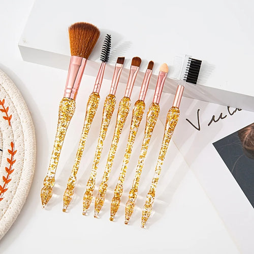  Creative Glitter Makeup Brush Set 7pcs cashymart