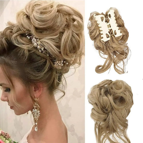  Curly Hair Bun Claw Clip Accessory cashymart