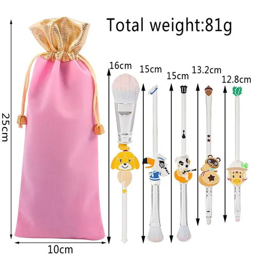  Cute Cartoon Animal Crossing Makeup Brush Set cashymart
